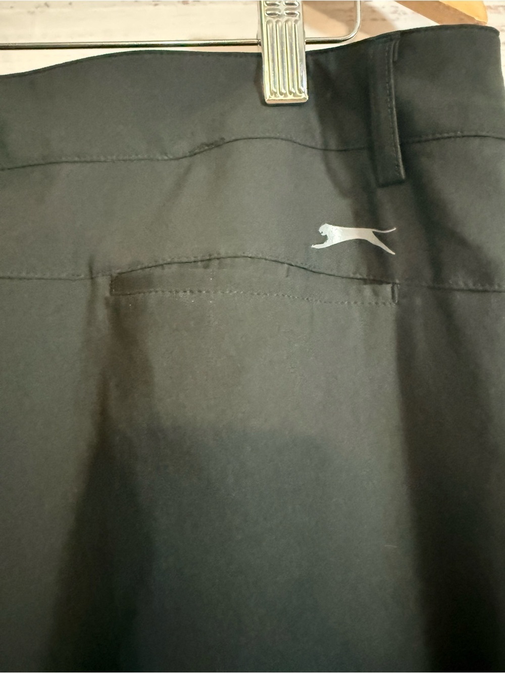 Slazenger Women's Golf Pants Black Size 12 Straight Leg Flat Front Belt Loops - Picture 3 of 6